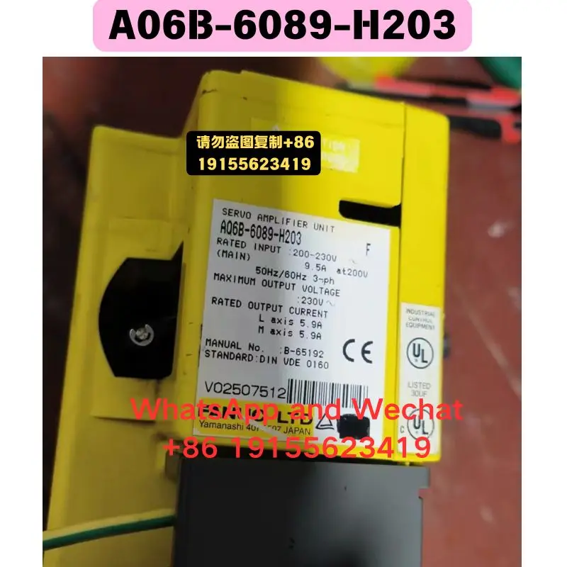 Used OEM disassembled parts A06B-6089-H203 Driver Functional test OK Quick delivery
