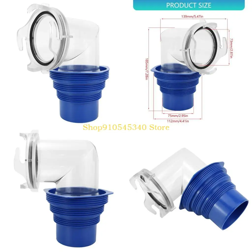 

U2JA Leak Resistant Motorhome Sewer Connection Elbow Double Lock Mechanism With Clear Monitoring Window For Campers Trailers