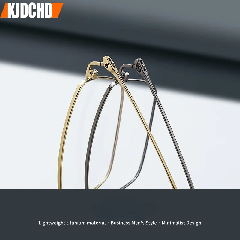 KJDCHD Prescription Man Eye Glasses Pure Titanium Computer Myopia Glasses Business Male Anti Blue Ray Optical Eyeglasses