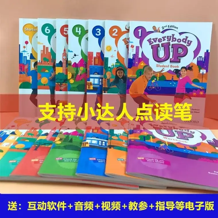 English Original OXFORD EVERYBODY UP Second Edition Student Book+Workbook Level 0-6 Children English Textbook