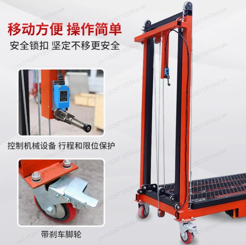

Electric Mobile Scissor Lift Platform, Foldable Automatic Small Lift for Indoor & Outdoor Home Renovation
