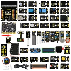 Keyestudio Micro:Bit 45 in 1 Kit di avviamento del sensore con Kit di apprendimento della scheda Micro Bit V2 per l'educazione dello stelo di programmazione BBC MicroBit