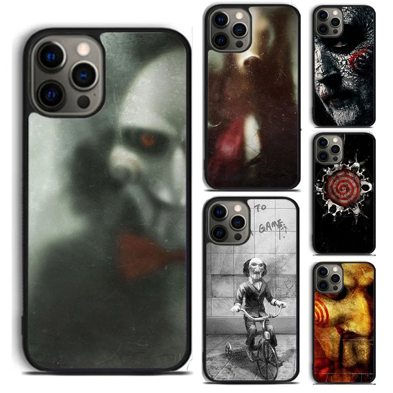 Saw Horror Moive Phone Case For For iPhone 16 15 11 12 13 14 Pro Max XS XR Plus coque