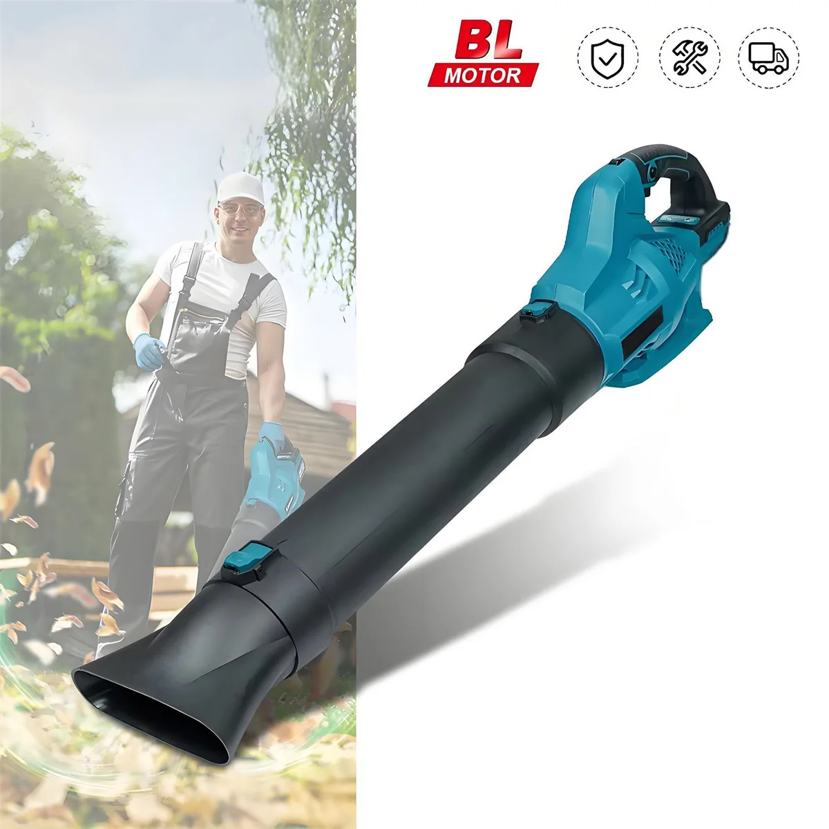 

Drillpro Brushless Electric Blower Cordless Handheld Powerful Leaf Snow Dust Blowing Sweeper Garden Tool for Makita Battery