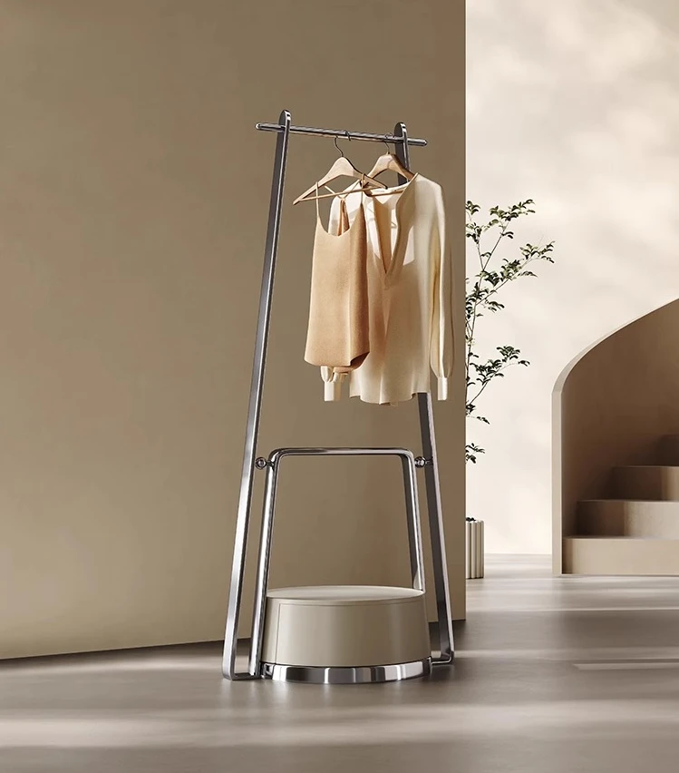 

Designer Floor to Floor Coat Rack Stainless Steel Italian Storage Bedroom Living Room Modern Minimalist