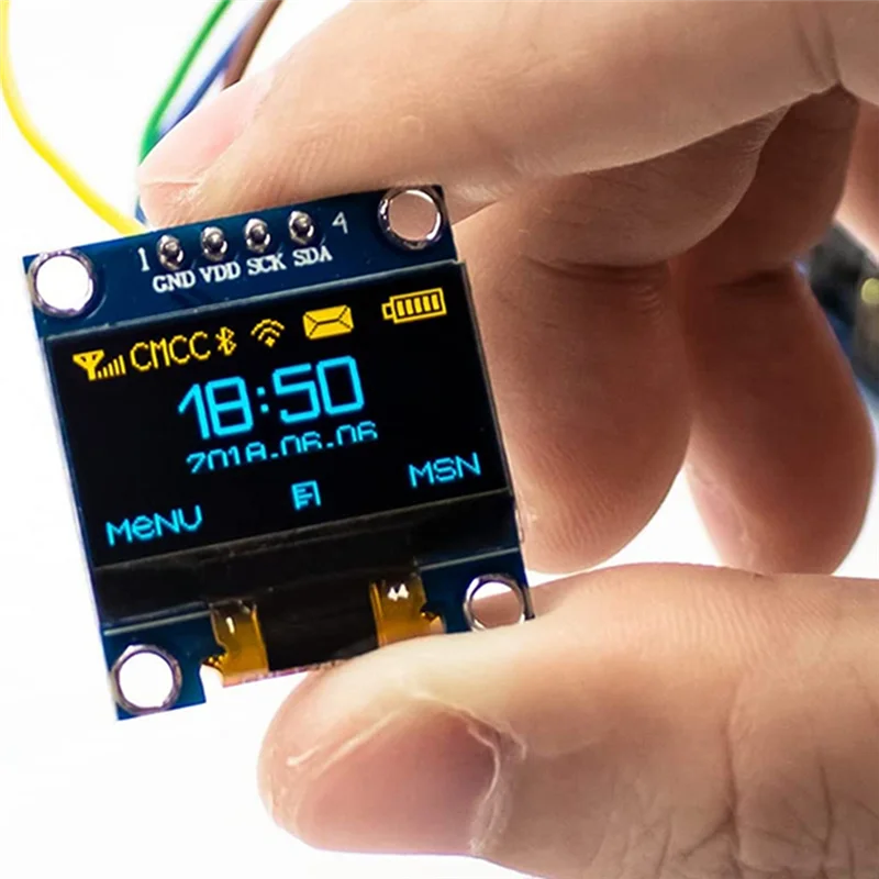 New--OLED Display Screen Board 0.96 Inch 12864 128X64 Pixel Driver IIC I2C Serial Mini Self-Luminous Display Screen Board