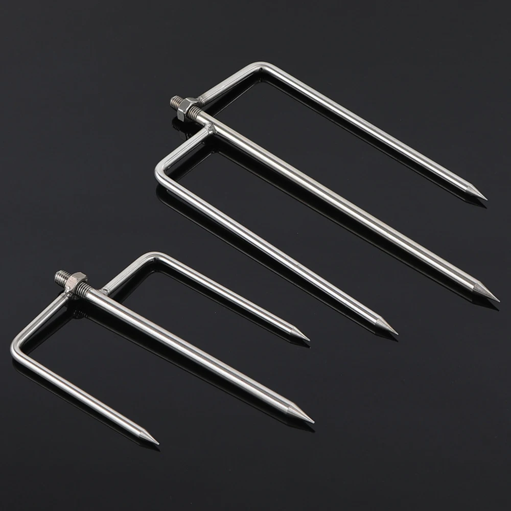 1Pc Umbrella Ground Spike Clamp 17/21/23/25cm With1.2cm Universal Threaded Interface Stabilize Umbrella Tools Parasol Holder