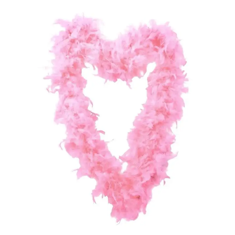 Feather Boa Turkey Pink Feather Decoration Soft Party Costume Accessories Girls Dress Up Costume For Cosplay Halloween Party