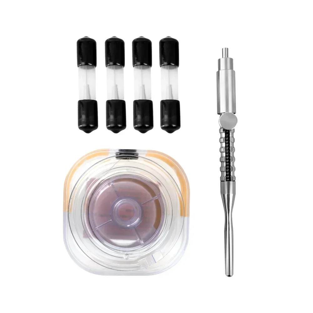 SYJH avec 4 têtes métalliques + 1 extracteur de fichiers dentaires cassés, extracteur de fichiers de Canal radiculaire pratique, outils d'instruments de dentiste