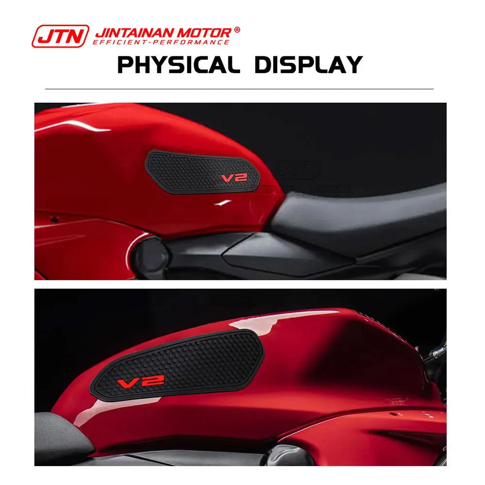 JTN Motor Tank Pad Protector Motorcycle Non-slip Waterproof For DUCATI PANIGALE V2 STREETFIGHTER V2 2020-2026 Rubber Sticker