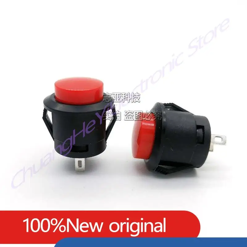 5Pcs/Lot Factory Direct Sales R13-507 Card Type Round Push Button Switch Press the 16mm 3A 250V Lock-Free Point Switch