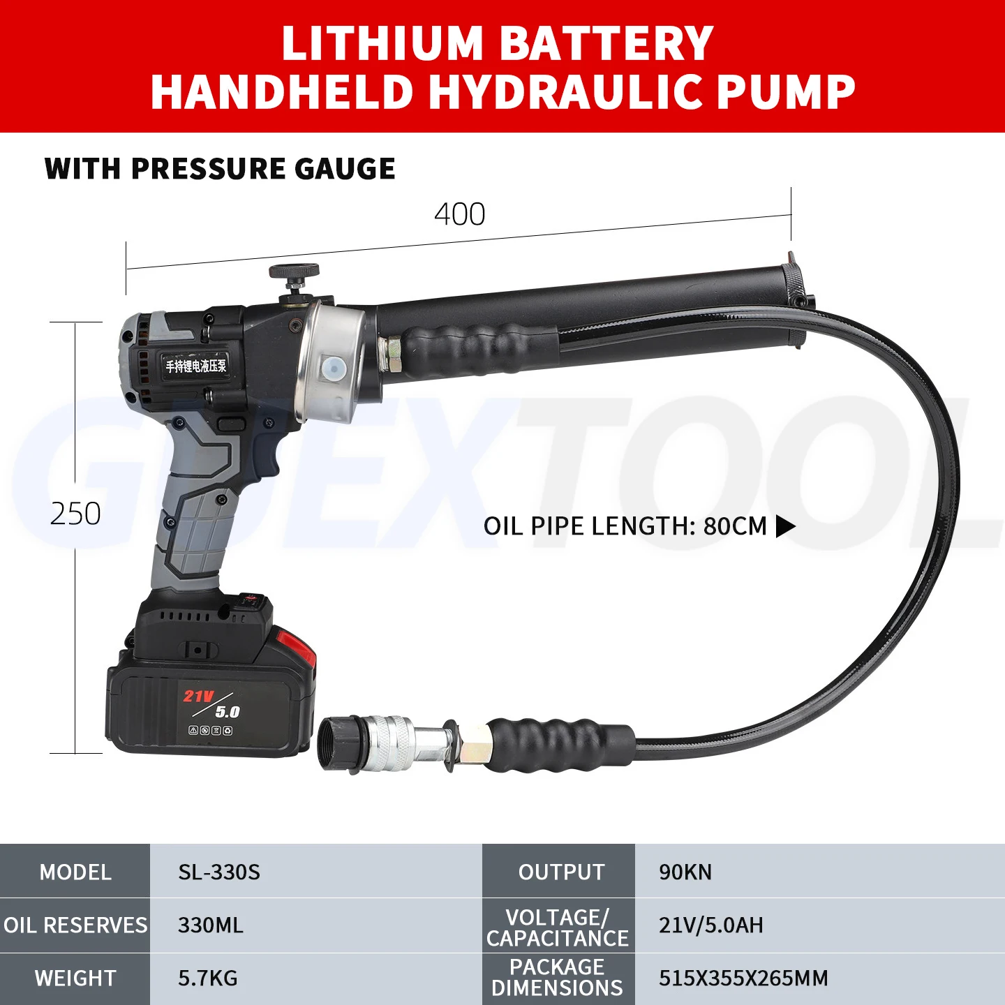 

Plug-in/Lithium Battery Handheld Hydraulic Pump Electric Power Unit For High-Pressure Oil/Gas Systems