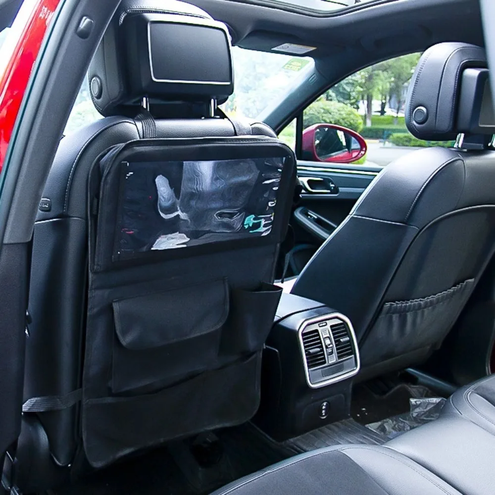 

Universal Car Seat Back Organizer Kick Mats Multi-Pockets with Foldable Table Tray Waterproof Tablet Holder