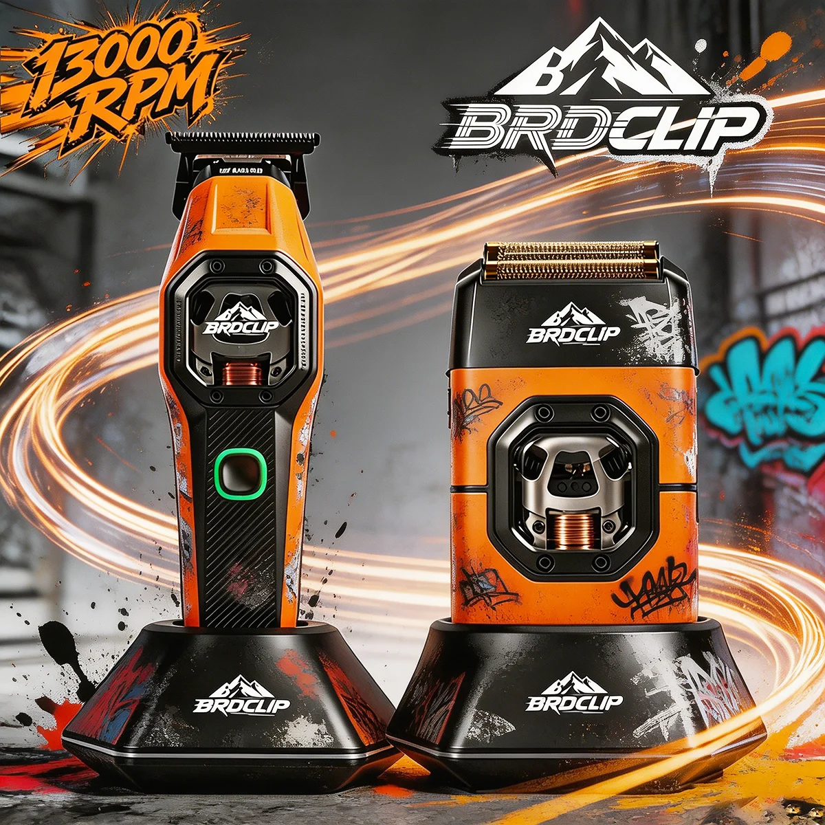 nuovo-kit-professionale-da-barbiere-brdclip-tagliacapelli-cordless-13000rpm-con-motore-vector-lama-dlc-zero-gap-corpo-in-metallo-rasoio-per-uomo
