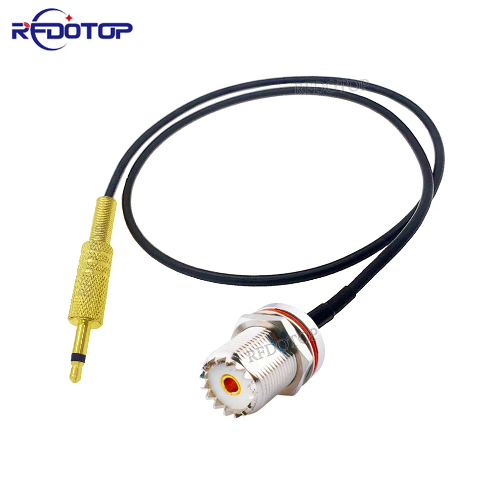 

Waterproof UHF Female to 3.5mm Mono Male 1/8" TS RG174 Pigtail for CCTV Camera Monitor Antenna Cord RF Coaxial Cable Jumper