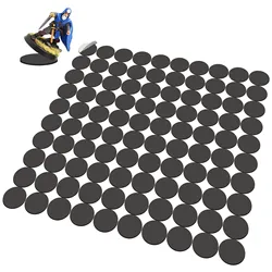 Evemodel 100pcs Miniature Magnetic Model Bases 25mm Round Base Self-adhensive CMB0125