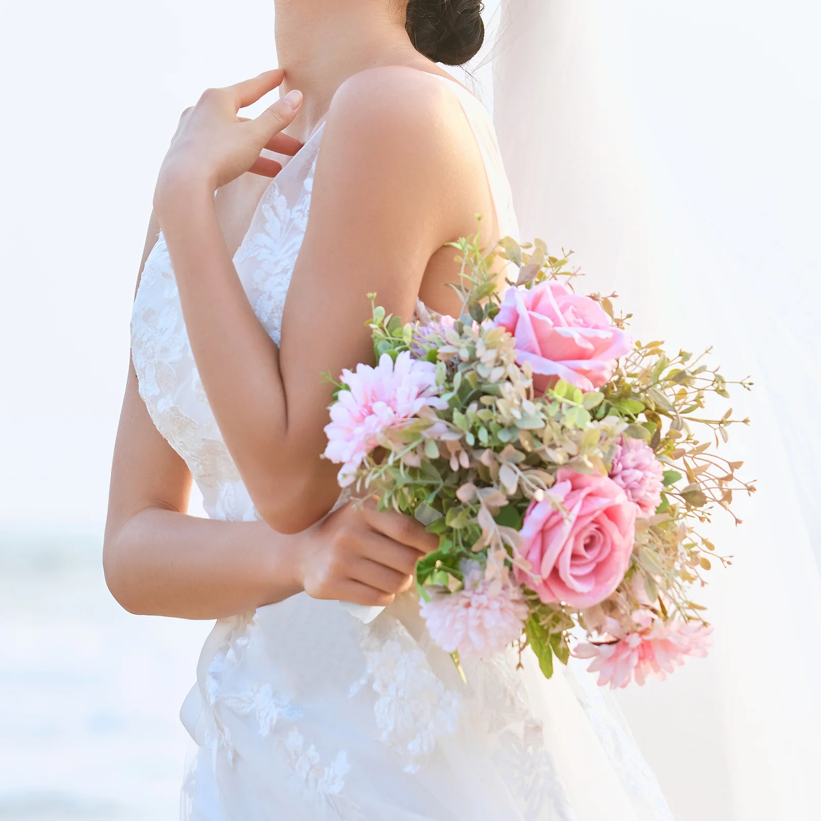 

2Pcs Plastic Foam Flower Bouquet Holder Bridal Bouquet Support DIY Wedding Flower Arrangement