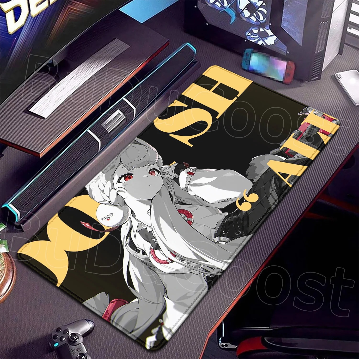 

XXL Kawaii Girl Alice Коврик для мыши XXL Kawaii Anime Girl Zenless Zone Zero Коврик для мыши Ноутбук ПК Большой нескользящий резиновый коврик для игрового стола