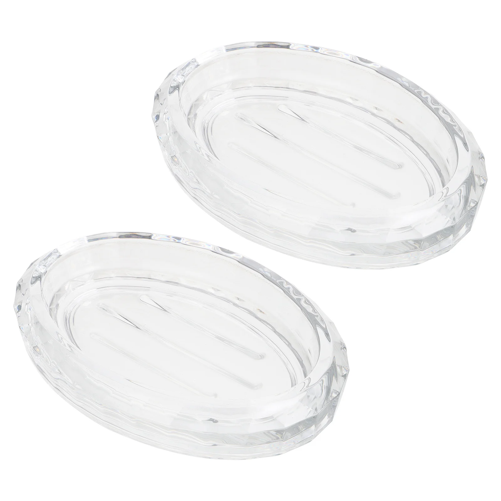 

2Pcs Glass Soap Box Premium Material Bathroom Soap Holder Secure Storage Sturdy Construction Modern Style Ideal for Home and