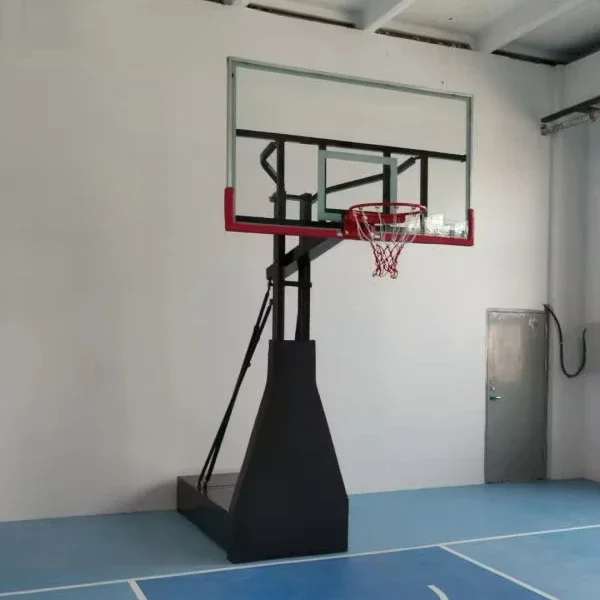Custom Hot Sale Basketball Stand Kid Outdoor Movable Outdoor Game Standard Basketball Frame School Square Floor TypeHome Outdoor