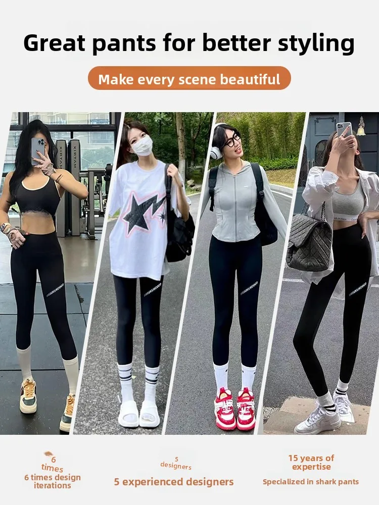 بنطلون يوجا نسائي من إيج إم جي مبطن بالجلد الصناعي، بنطلون رياضي مريح للخريف والشتاء، ملابس خارجية جديدة لعام 2025