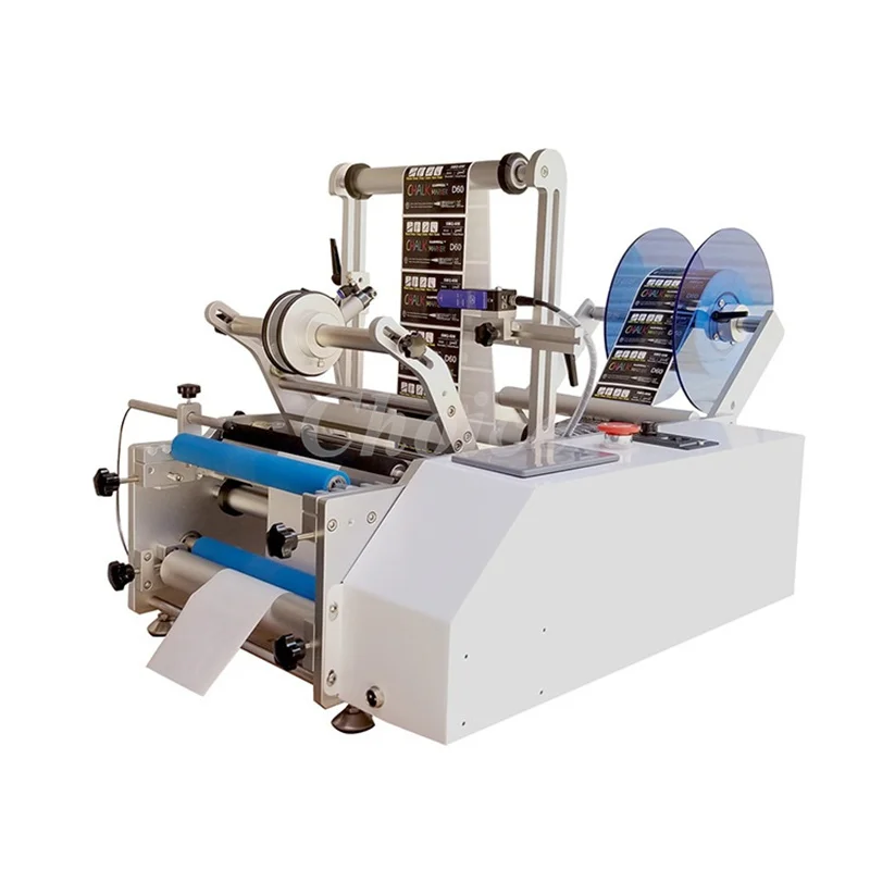 

Semi-automatic Round Bottle Labeling Machine Cosmetic Round Bottle Labeling Machine Double Label