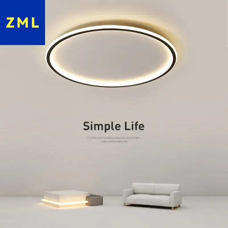 

Nordic Minimalist LED Ceiling Light For Bedroom Living Room Aisle Study Room Balcony Circular Remote Control Lighting Chandelier