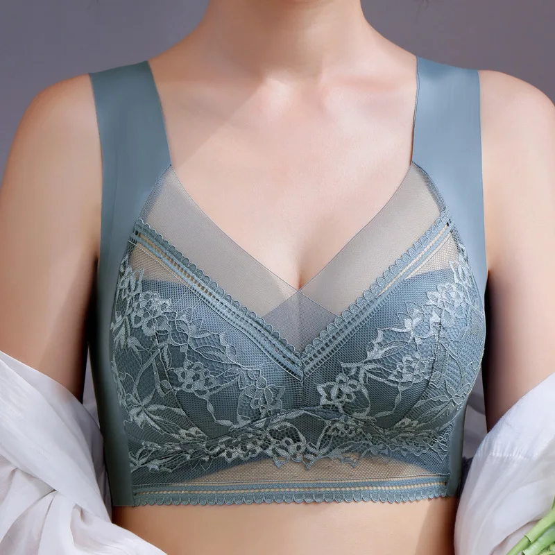 

Gratitude More Than Ten Years Of Companionship Buy 3 Bras Get 1 Jewelry Free Sexy Lace Plus Size Thin Gathered Seamless Underwea