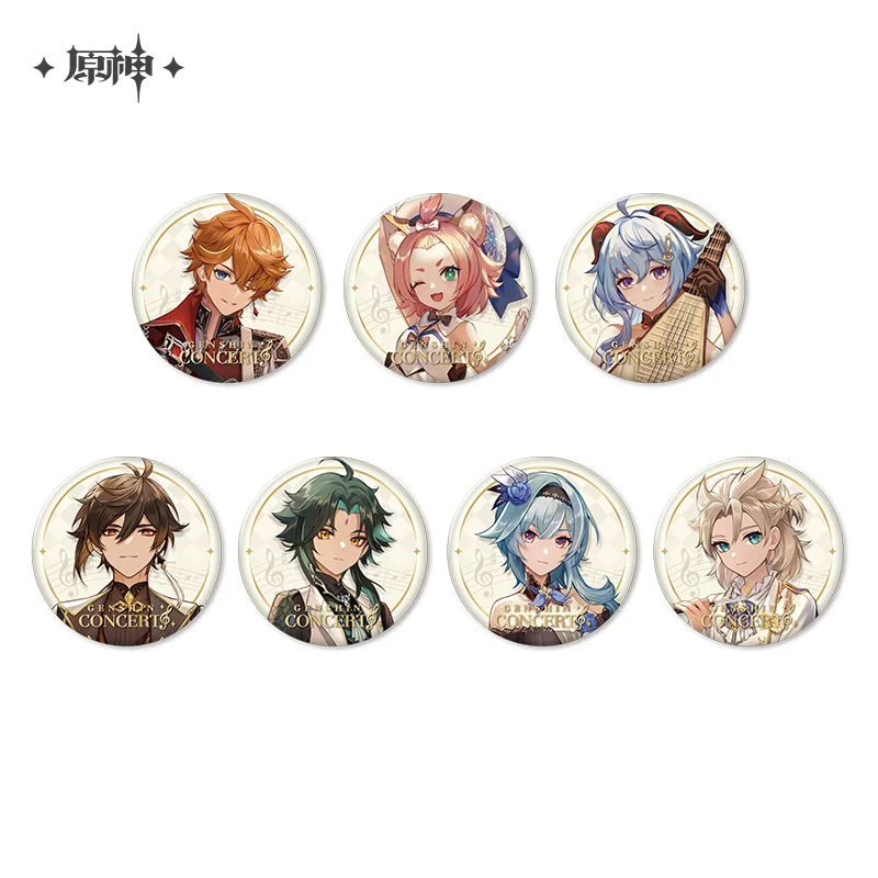 

Game Genshin Impact Metal Badge Pins Theme Xiao Diona Ganyu Cosplay Brooch Ornament Fan Collection Gifts