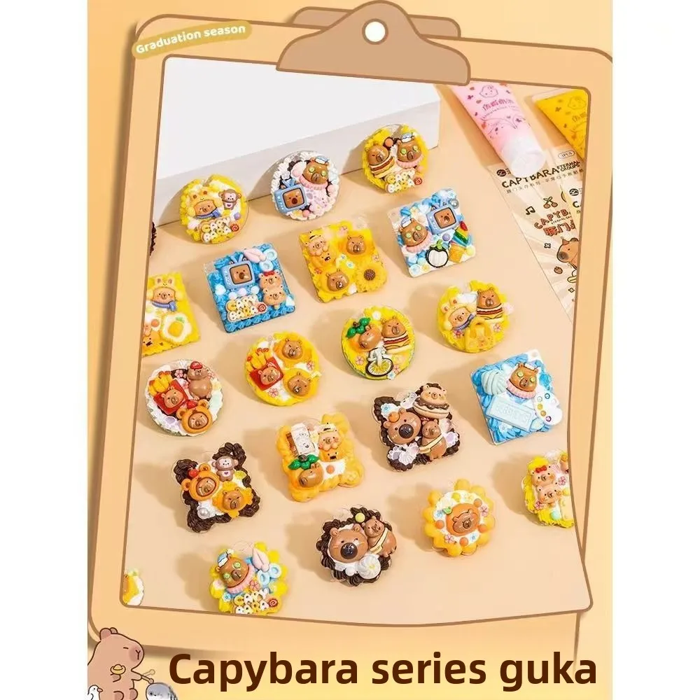 نسخة فاخرة كريمي Guka اليدوية DIY المواد تدفق الرمل Guka ملصقات الفتيات ألعاب أطفال نمط لطيف الحرف اليدوية النقية