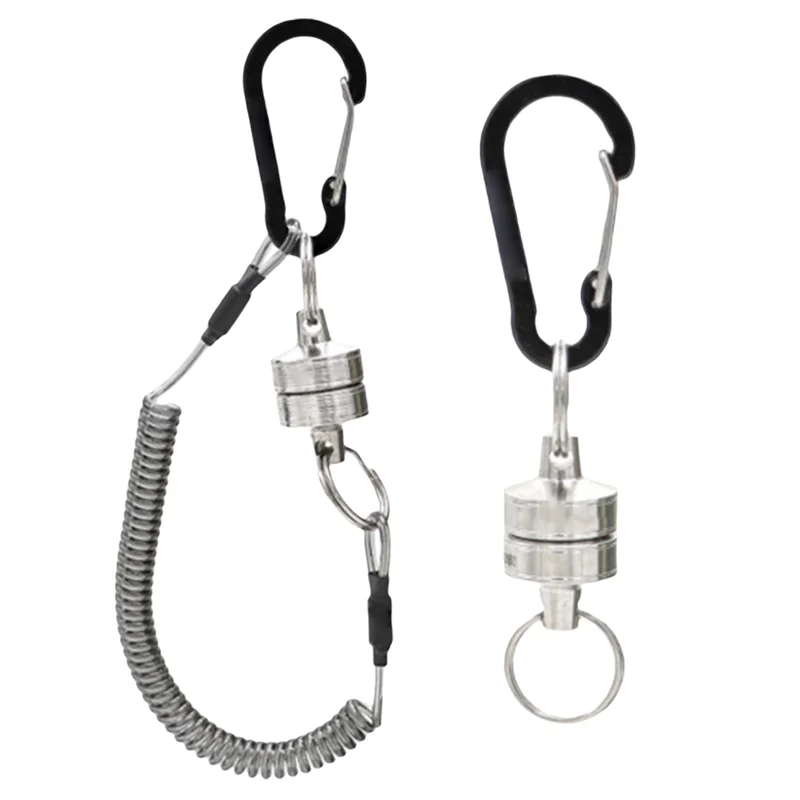 

GYTB-Stainless Steel Magnetic Rope Buckle Wire Rope Keychain For Outdoor Fishing, Mountaineering
