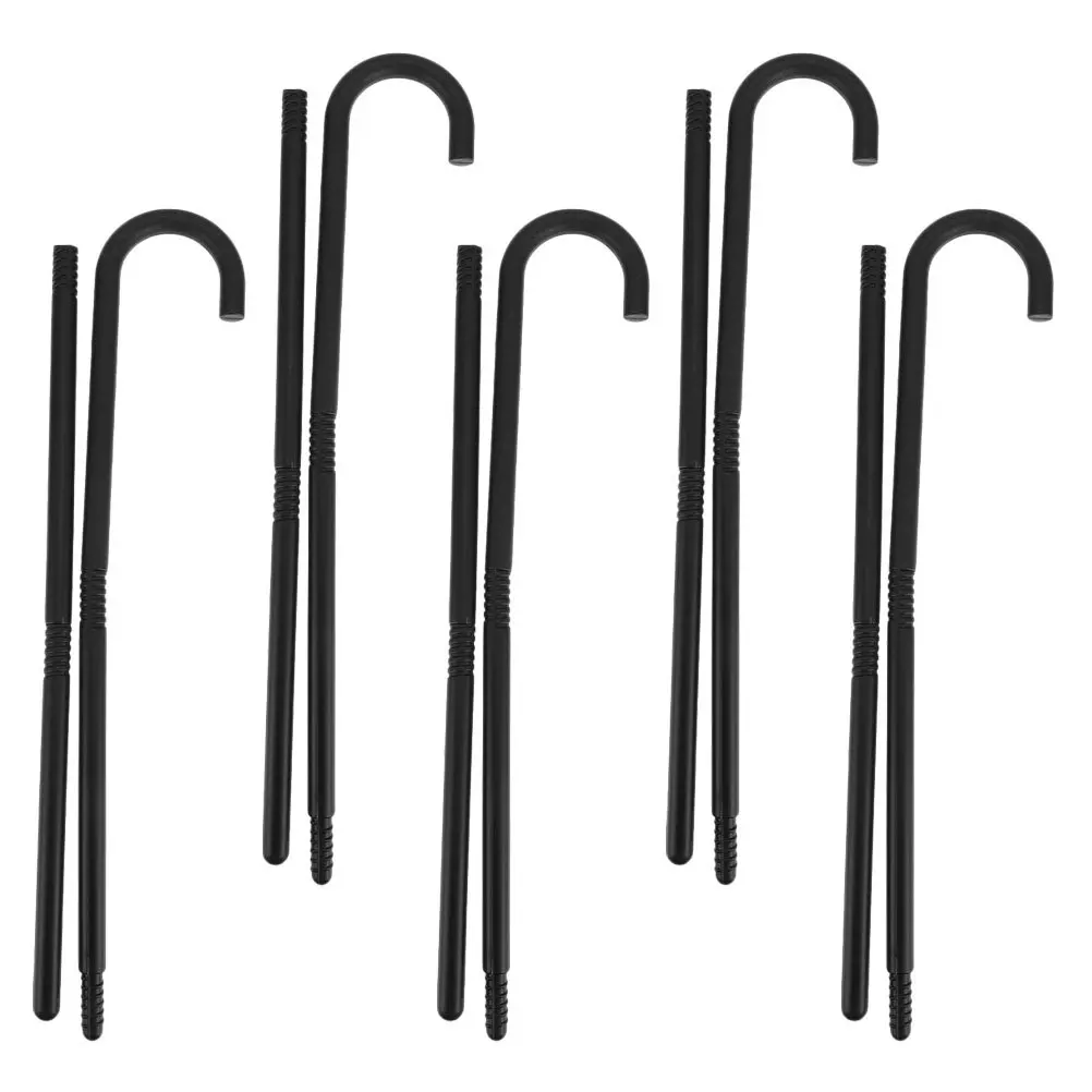 

5Pcs Magician Cane Prop Black Classic Lightweight Cosplay Costume Stick Halloween Stage Performance Decorative Staff