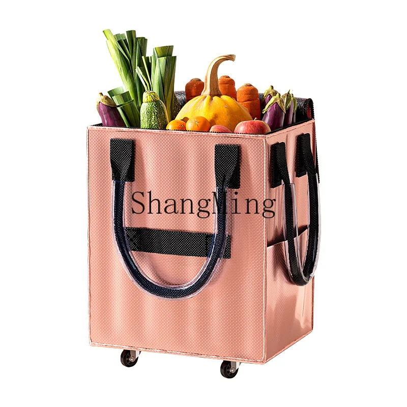

DSA Roller Skating Shopping Long Portable Folding Storage Bag Tug Luggage Outdoor Business Trip Shopping Cart Bag