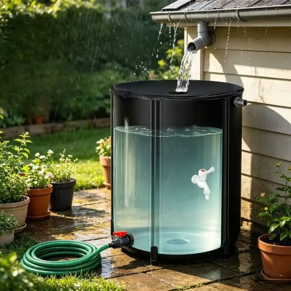 50-500L Collapsible Rain Barrel Waterproof Durable Garden Water Storage Tank Large Capacity Foldable Garden Water Catcher