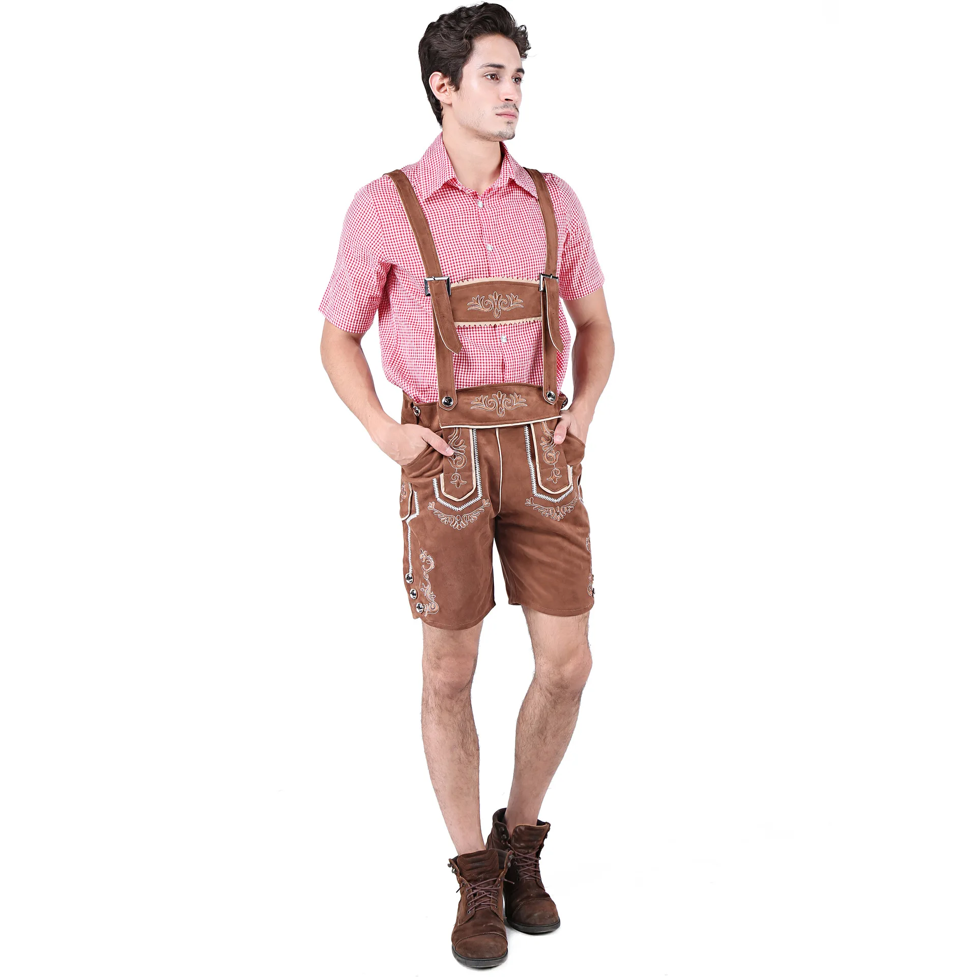 

Beer Costume Amazon German Men's Beer Costume Beer Party Suit Munich Costume European and American Prom Party Suspenders