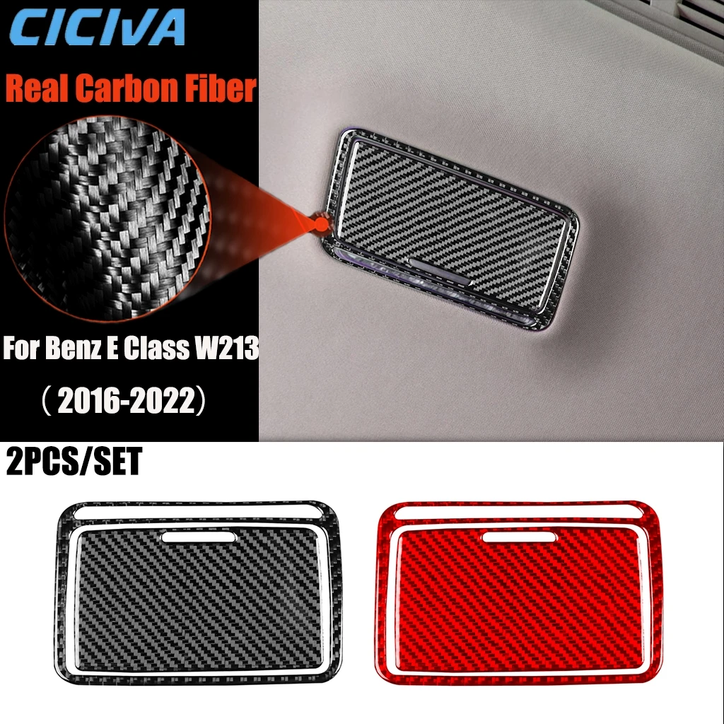 

Carbon Fiber Car Accessories Rear Reading Light Modified Interior Trim Cover Sticker For Mercedes Benz E Class W213 2016-2022