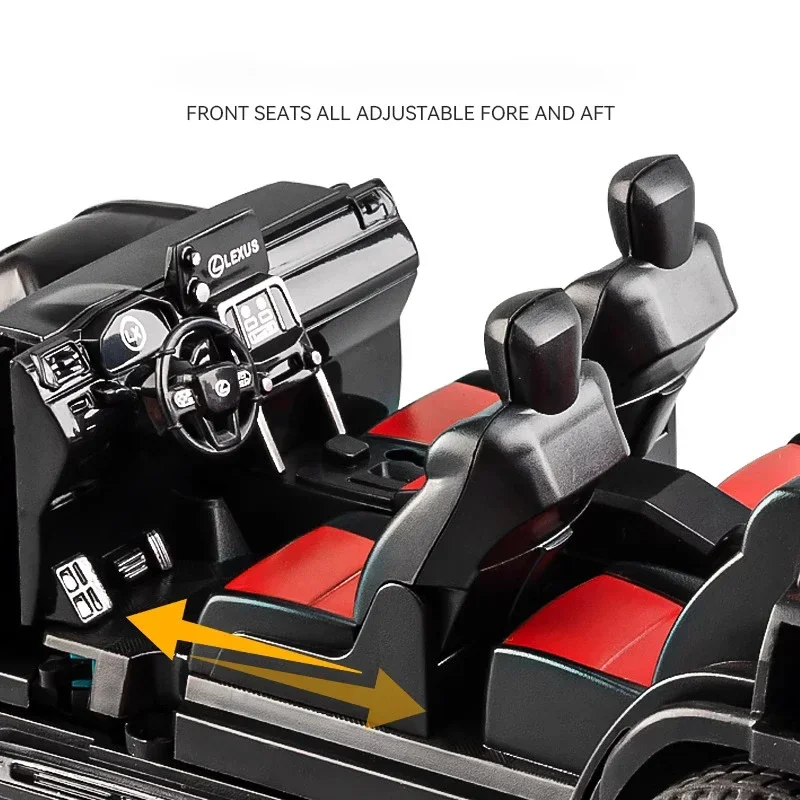 LX 600 SUV Diecast 1:24 Luxus LX 600 NEUE Diecast Legierung Auto Modell Sound Licht Zurückziehen Spielzeug Sammlerstücke Geburtstag geschenk