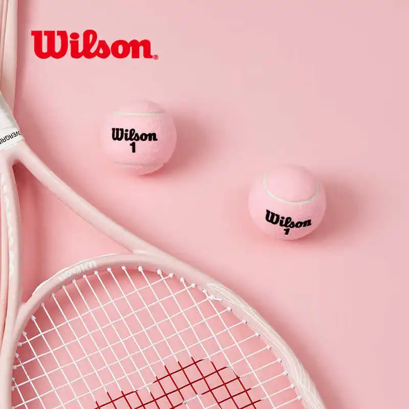 Wilson Professioneller Tennis-Trainingsball für Anfänger, hohe Elastizität, für Indoor-Sportarten, wettbewerbsfähige Bälle, Zubehör, Rosa