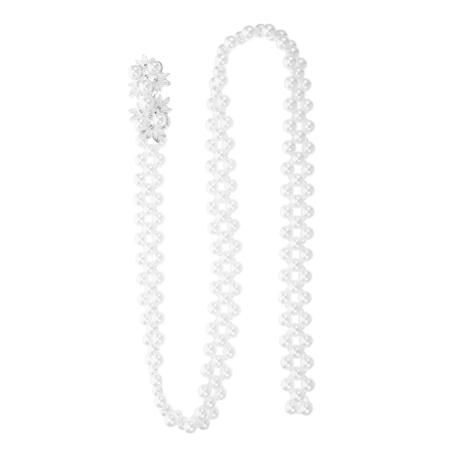 1Pcs Delicate Rhinestone Pearl Waist Belt Elastic Dress Accessory Vintage Fashion for Women Perfect Gift Women Waist Belt