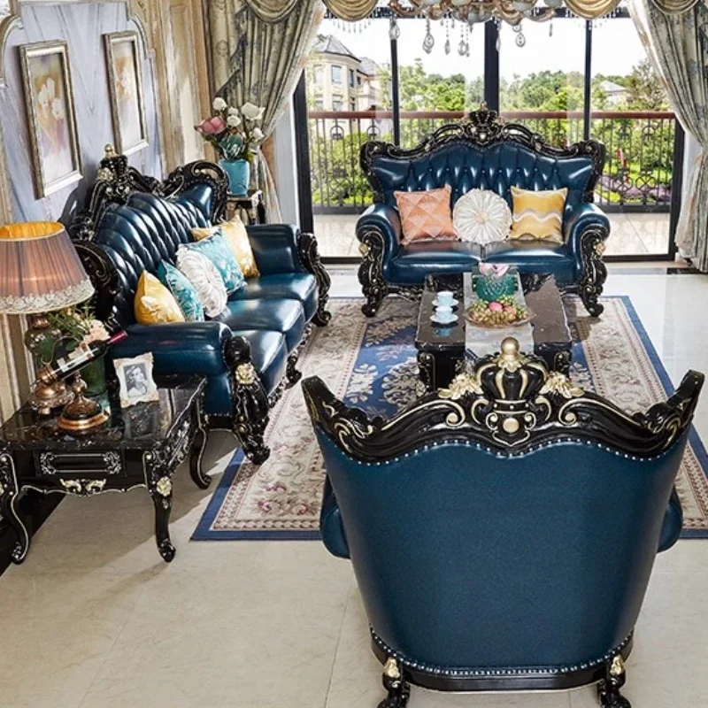 Replic ALuxury Living Room Sofa Genuine Leather Multifunctional Sectional Living Room Sofa Show Muebles Postmodern Furniture