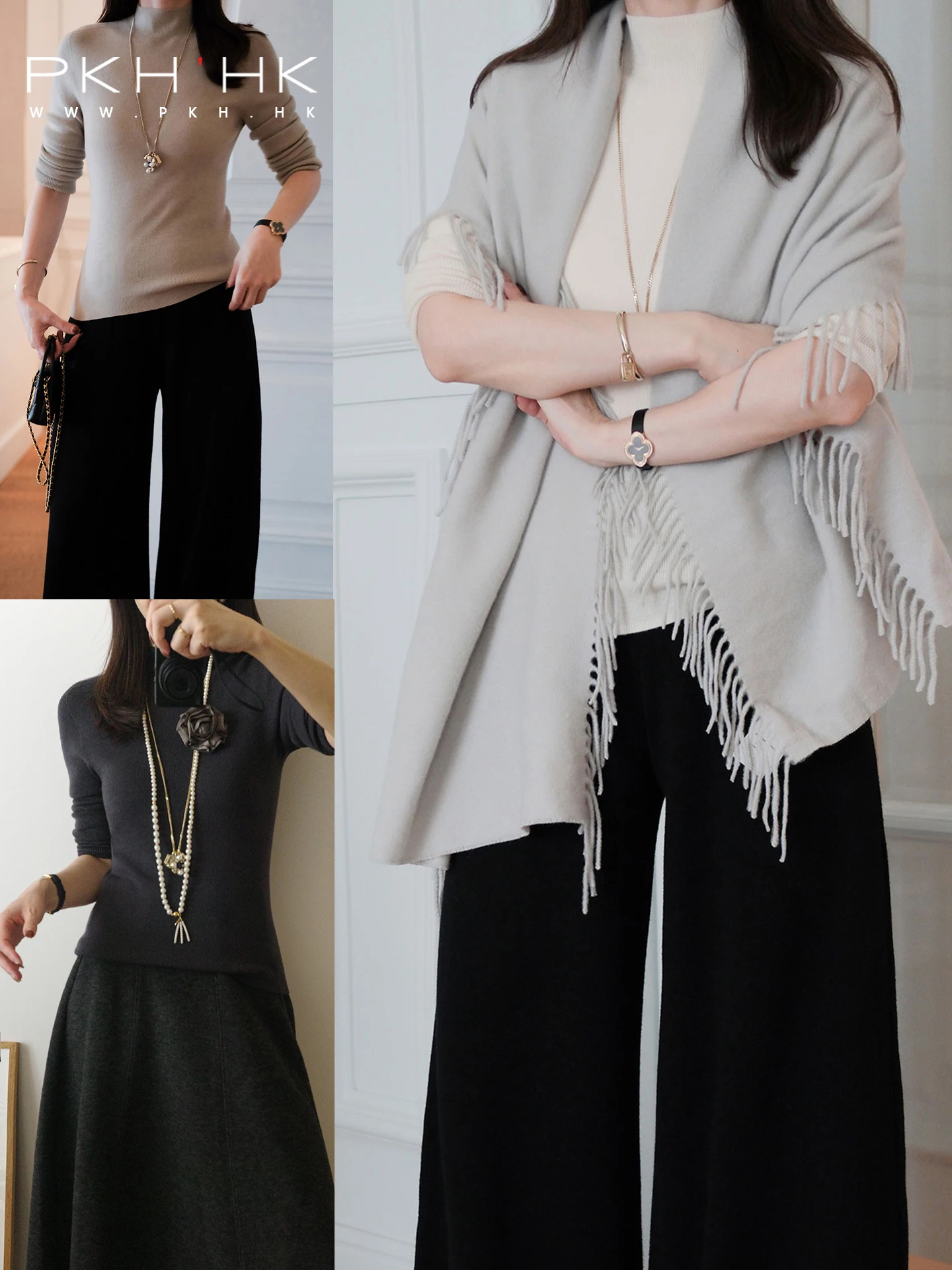 

Вязаный шерстяной свитер PKHHK, размер 48, машинная стирка, красивый, мягкий, из шерстяного трикотажа, простой, с длинными рукавами