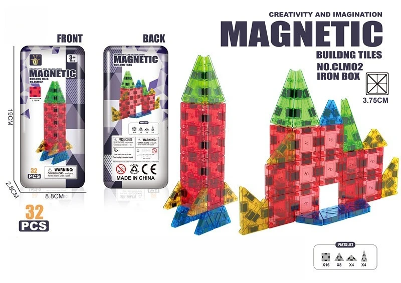 3.75 ซม.มินิแม่เหล็กชิ้น Building Blocks การศึกษาแม่เหล็กของเล่นเด็กแบบพกพาชุด DIY ASSEMBLY MOC อิฐของขวัญ