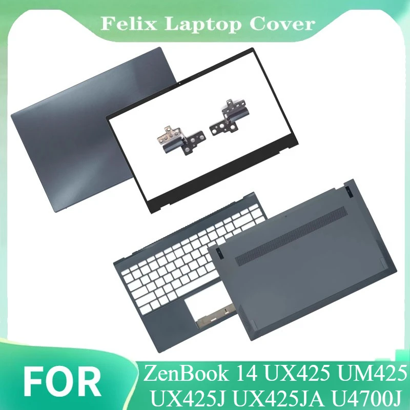 For ZenBook 14 UX425 UM425 UX425J UX425JA U4700J New Laptop LCD Back Cover Front Bezel Palmrest Hinges Bottom Case