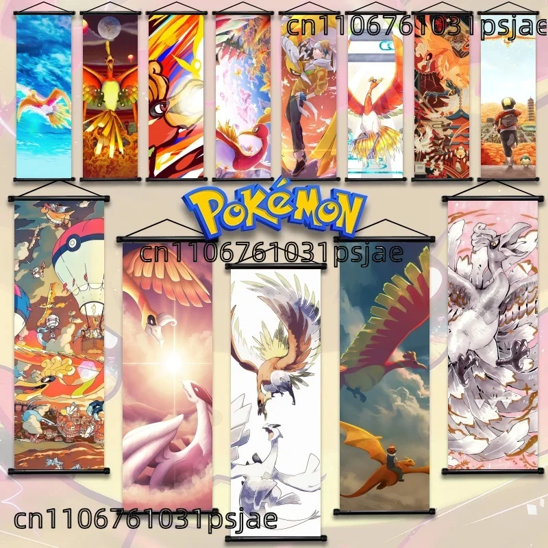 

High - Quality Ho - Oh Pokémon Scroll Art - A Precious Room Decor for Pokémon Fans