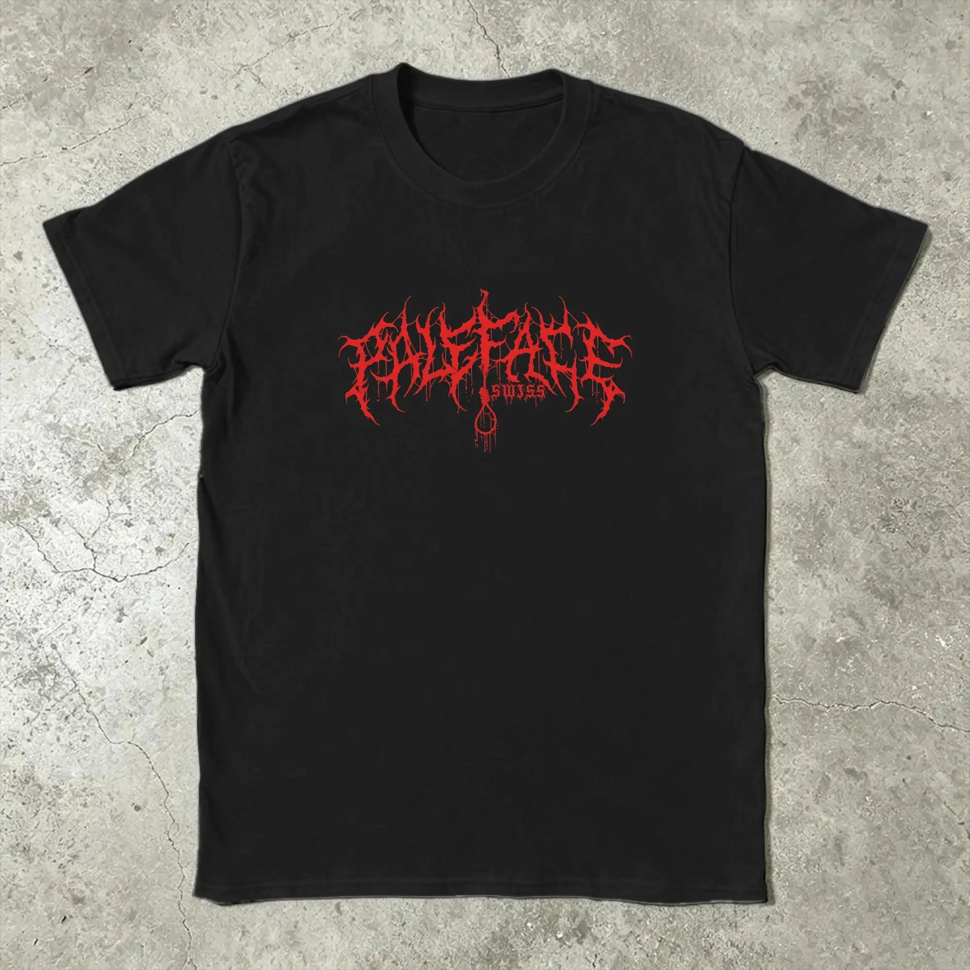 Band Paleface Swiss Cotton T-Shirt For Men Beach  Y2K Funny T Shirts Comfortable Popular Tees Oversized Dropshipping Tops