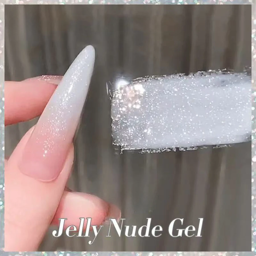 ZH 12ML Autumn and Winter Nails Moonlight Coconut Milk White Glitter Gel Nail Polish 2025 New Top Selling Gel White Nails