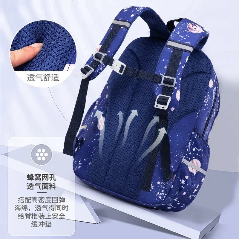 Kawaii School Backpack for Children Lightweight Waterproof Primary Students Bookbag Starry Sky Kids Schoolbags Grade 1-6 Mochila