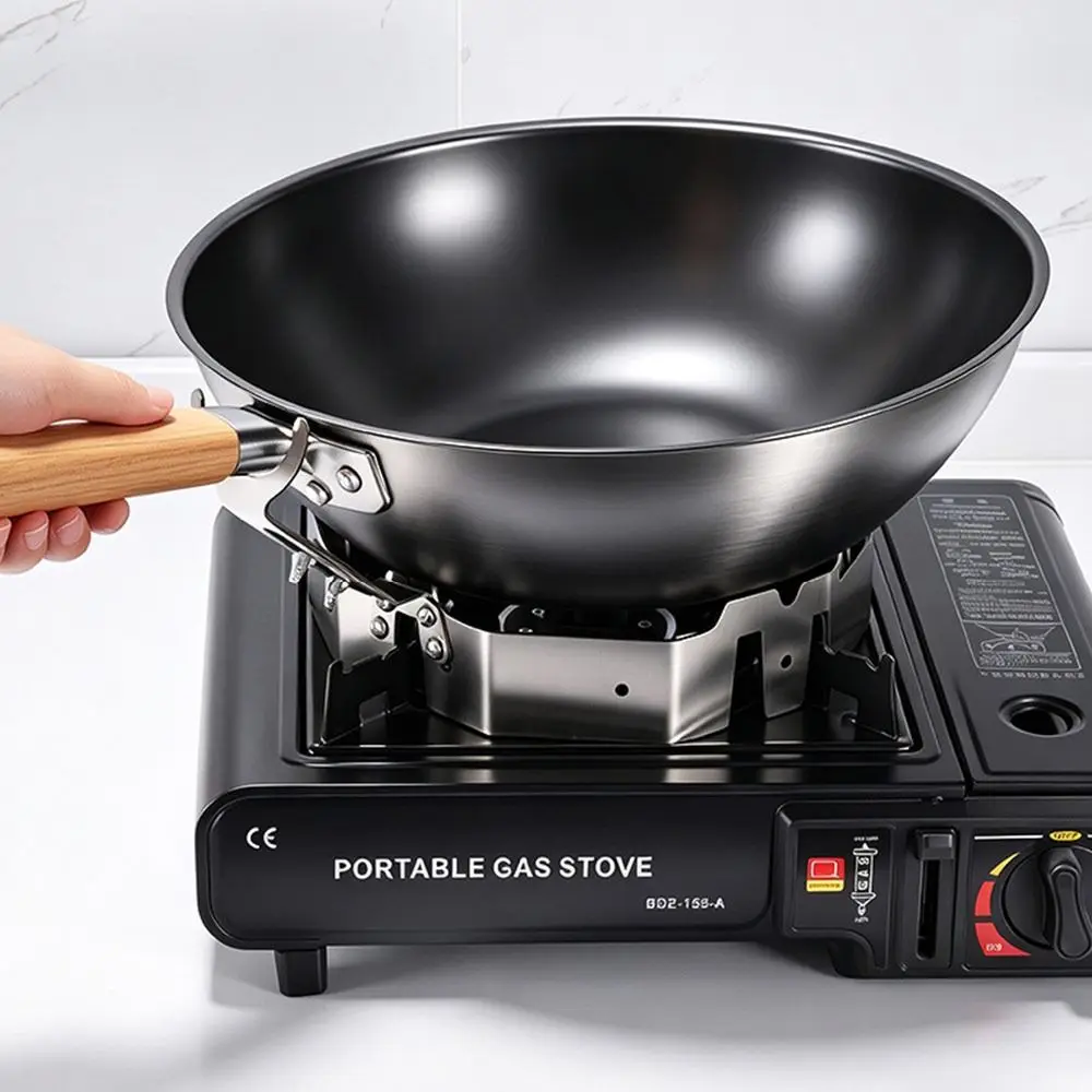 Stainless Steel Gas Stove Wind Guard Windproof Universal Flame Concentrator Ring Raised Vented Base Heat Insulating