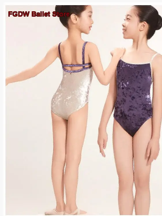 Women's Body Suit Velvet Color Block Spaghetti Strap Dance Dress Basic Training Leotard Practice Leotard