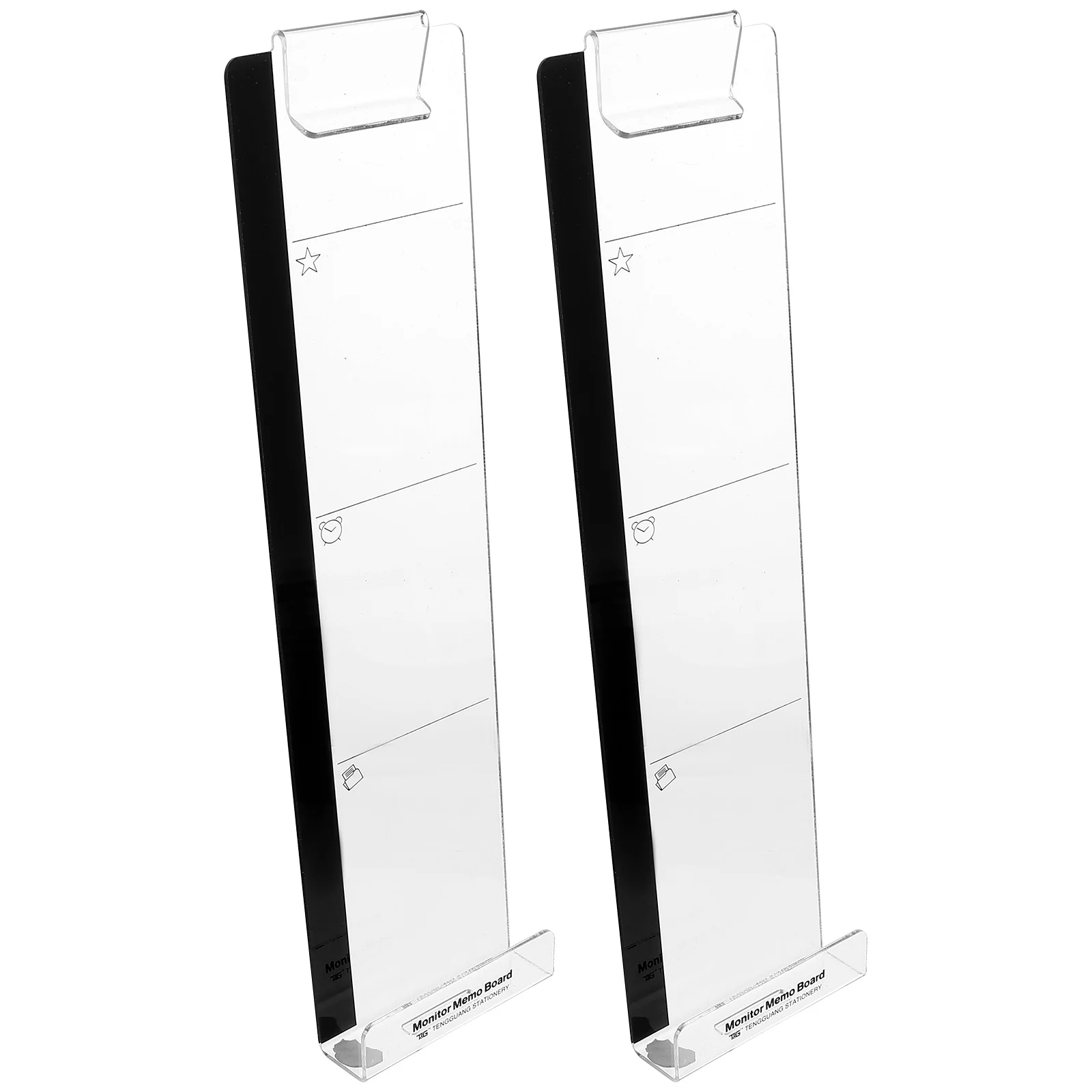 

2Pcs Mobile Phone Holder Transparent Memo Board Set Reminder Monitor Accessory Desk Organizers Notebook Pad